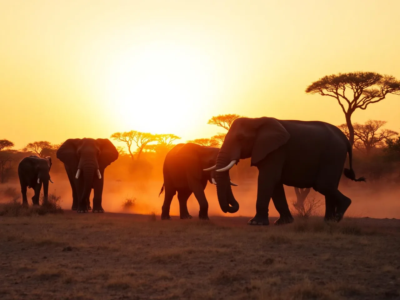 Safari al tramonto in Sudafrica